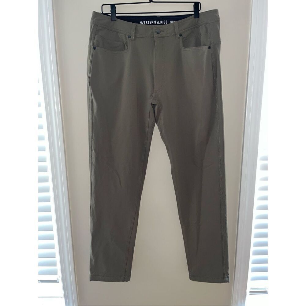 Men's Western Rise Pants Army Khaki Green Size 35*